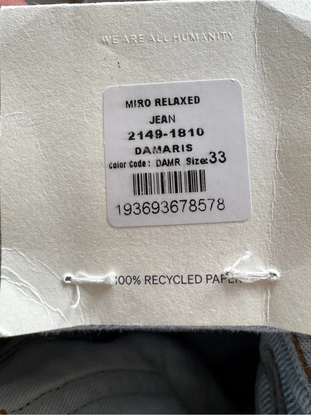 Citizens of Humanity Miro Relaxed Wide Leg Jeans in Damaris HTF Size 33 NWT $260 - Picture 16 of 16